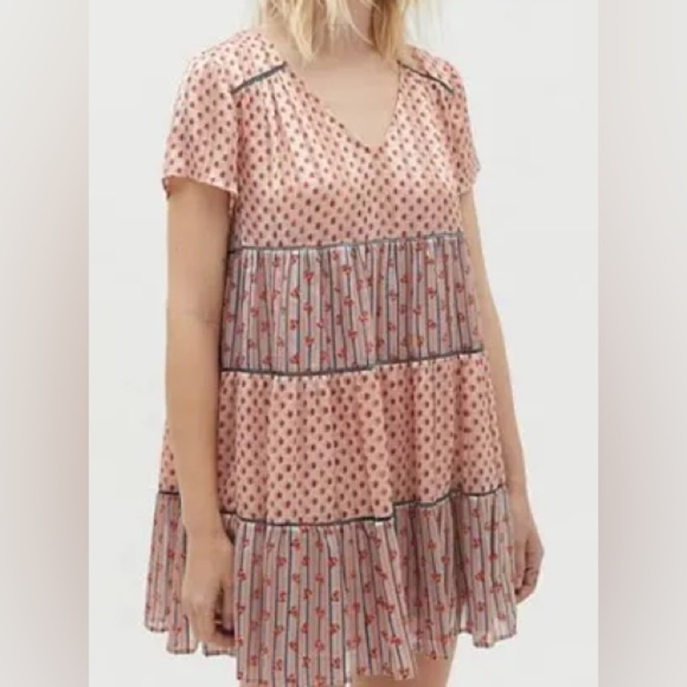 UO Pippa Chiffon Babydoll Dress